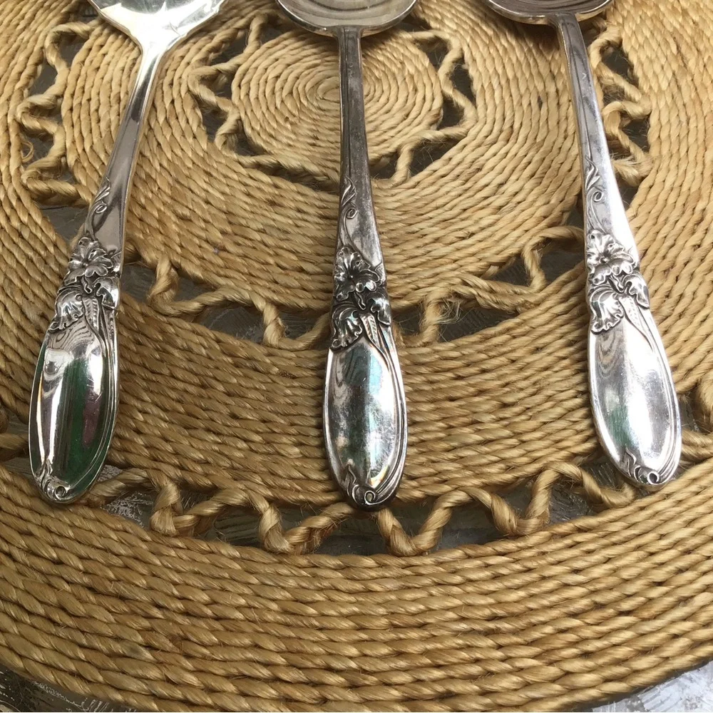 VTG “Oneida Community White Orchid” Silver Plated Spoons (3)